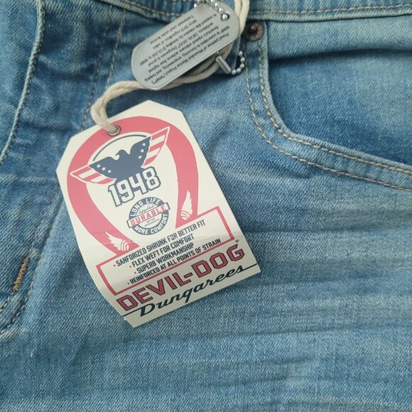 NEW DEVIL-DOG DUNGAREES  Men's Athletic Fit Jeans Oxford Color 34x34 - Picture 3 of 6
